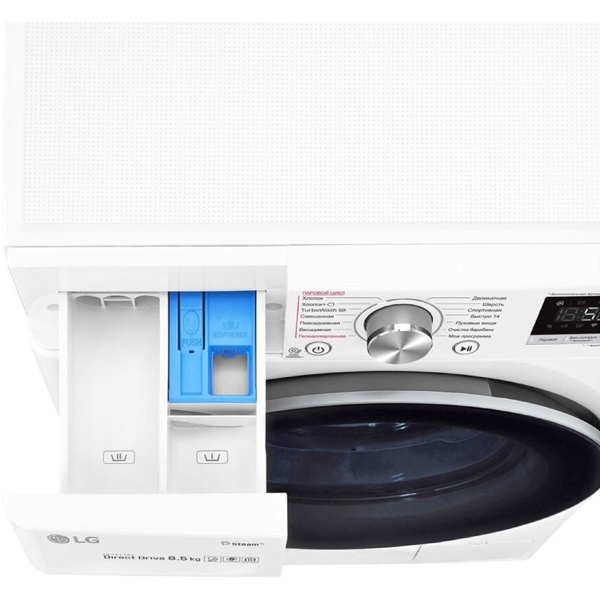 სარეცხი მანქანა LG F2V7GWL1W.ABWPMER, 8.5Kg, 1200Rpm, A, 52Db, Washing Machine, White