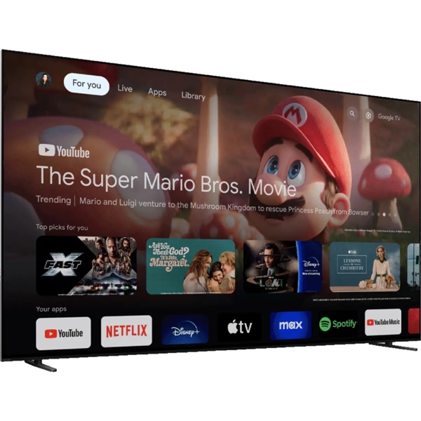 TV Sony K-77XR80 Bravia 8, 77", 4K UHD, Smart TV, Android TV, USB, HDMI, LAN, BT, WIFI, Dark Grey