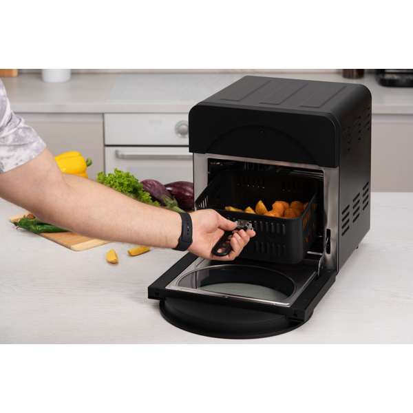 აეროგრილი Ardesto AIFO-A145, 1700W, 14.5L, Air Fryer, Grey/Black