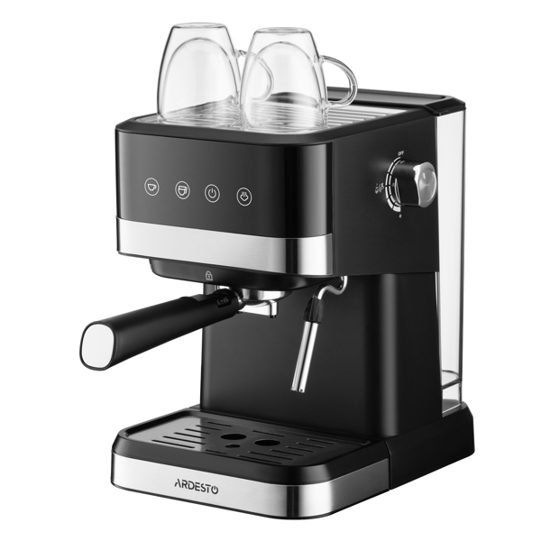 ყავის აპარატი Ardesto YCM-E1700, 1050W, 1.5L, Coffee Machine, Black/Silver