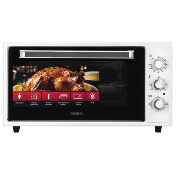 ელექტრო ღუმელი Ardesto MEO-F48W, 1600W, 48L, Electric oven, White