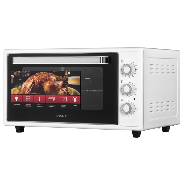 ელექტრო ღუმელი Ardesto MEO-F48W, 1600W, 48L, Electric oven, White