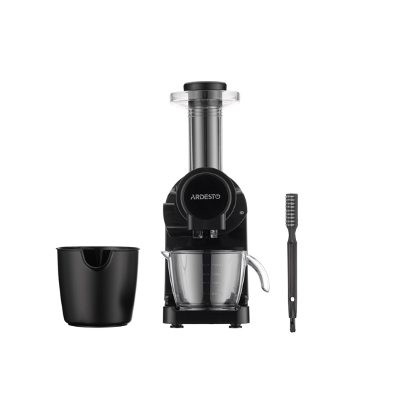 წვენსაწური Ardesto JEG-1500S, 200W, 0.4L, Juicer, Black/Silver