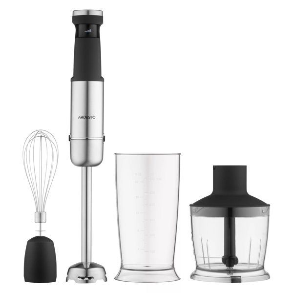 ხელის ბლენდერი Ardesto HBG-1000WHCHC, 1000W, 600ML, Hand Blender, Black/Silver