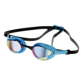 Swimming Goggles Aquafeel 646FA4101102 Leader Mirrored, Black/Light Blue