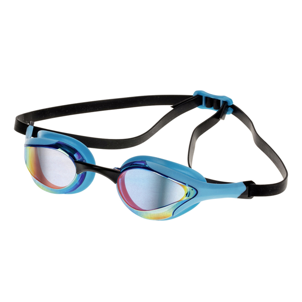 Swimming Goggles Aquafeel 646FA4101102 Leader Mirrored, Black/Light Blue