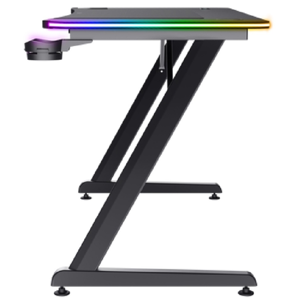 გეიმერული მაგიდა Trust GXT710 Luminus Pro, RGB, Gaming Desk, Black