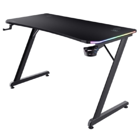 გეიმერული მაგიდა Trust GXT709 Luminus, RGB, Gaming Desk, Black