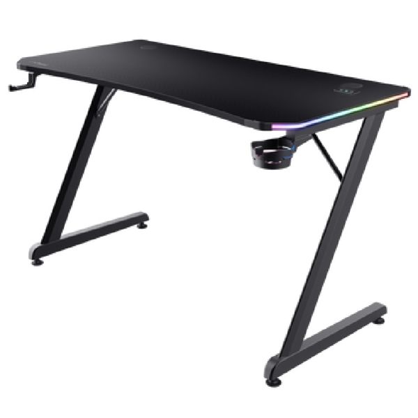 გეიმერული მაგიდა Trust GXT709 Luminus, RGB, Gaming Desk, Black