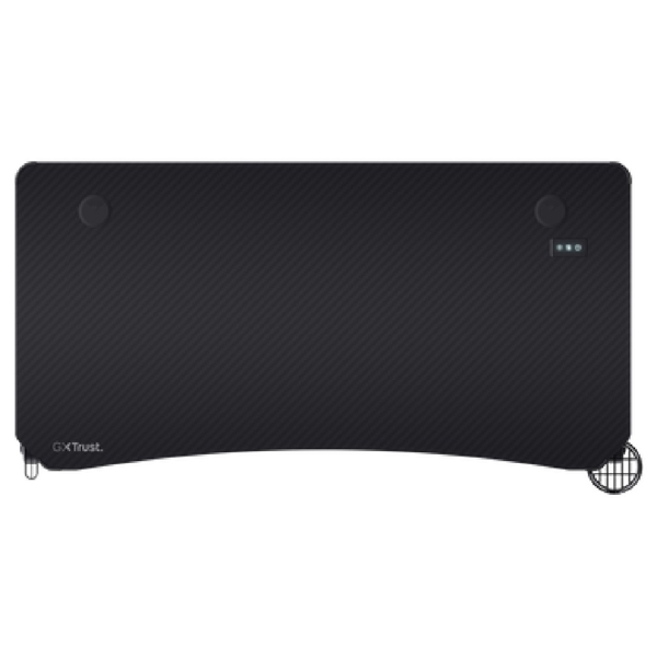 გეიმერული მაგიდა Trust GXT709 Luminus, RGB, Gaming Desk, Black