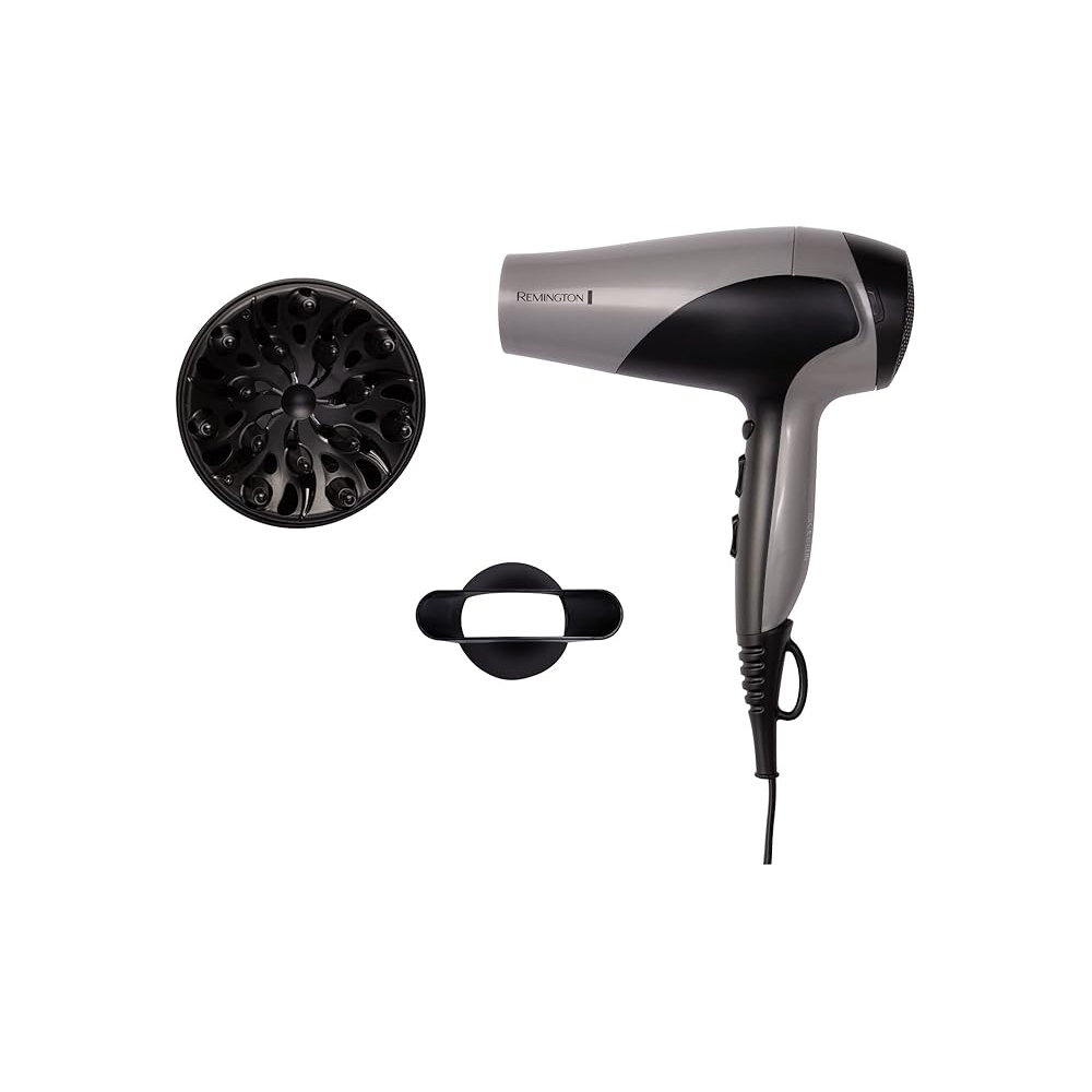 თმის საშრობი Remington D3190S, 2200W, Hair Dryer, Grey/Black