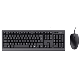 კლავიატურა+მაუსი Trust 23970 Primo, Wired, USB, Keyboard And Mouse, Black