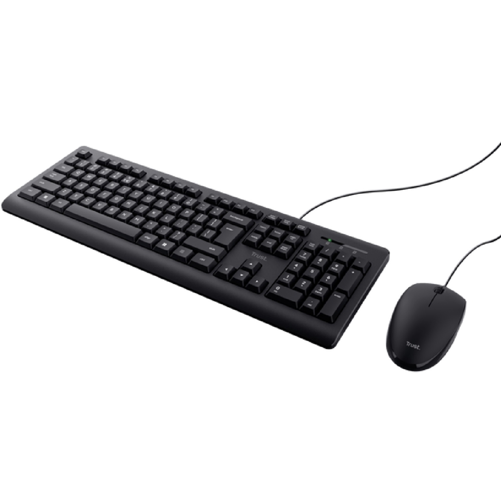 კლავიატურა+მაუსი Trust 23970 Primo, Wired, USB, Keyboard And Mouse, Black