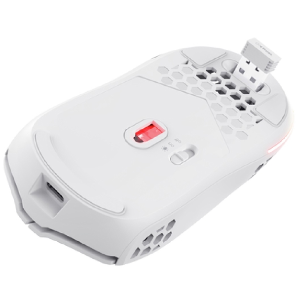 მაუსი Trust GXT 929W Helox, Wireless, USB, Gaming Mouse, White