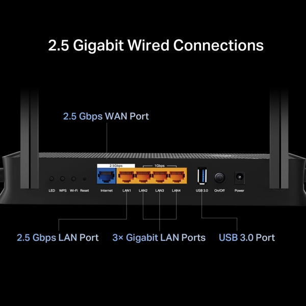 Dual-Band Wi-Fi 7 Router TP-Link ARCHER BE230 BE3600, 2882Mbps, Black