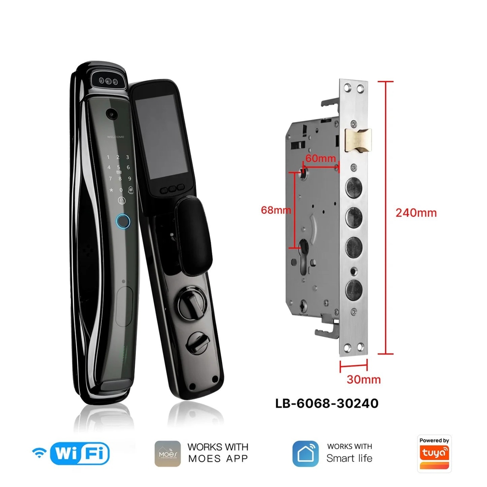 კარის საკეტი მექანიზმი Moes LB-6068-30240, Smart Lock Mechanism, Silver