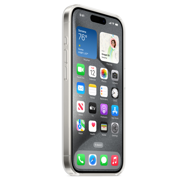 Cover Apple MT223ZM/A, iPhone 15 Pro, Transparent