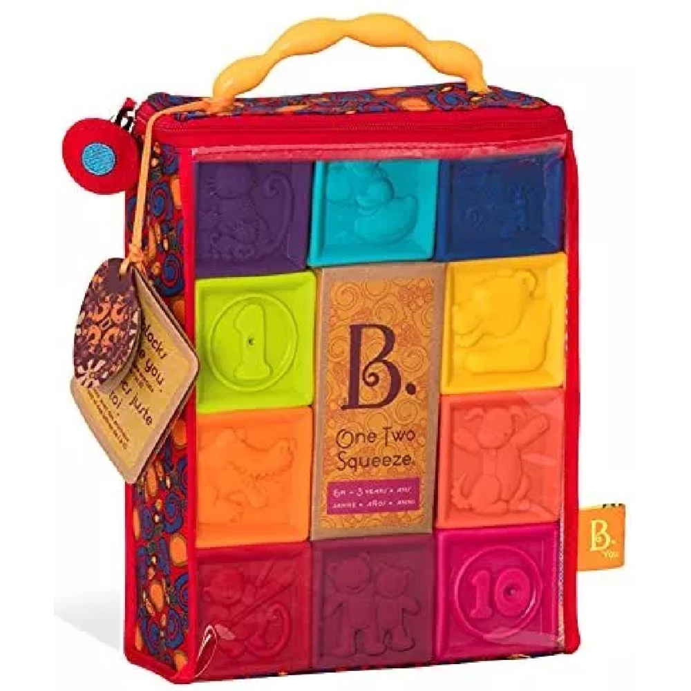 Soft Blocks Btoys BX1002Z One Two Squeeze, 10Pcs