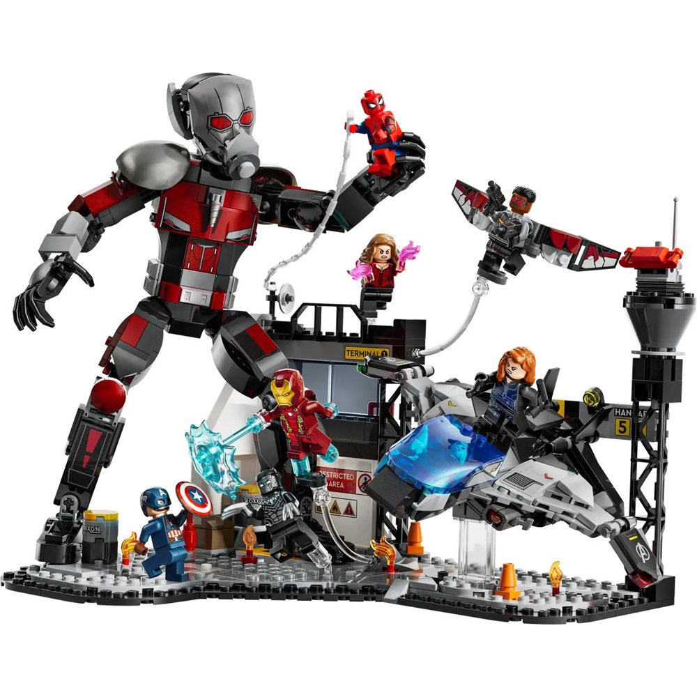 ასაწყობი კონსტრუქცია Lego 76314 Marvel, Captain America: Civil War Action Battle