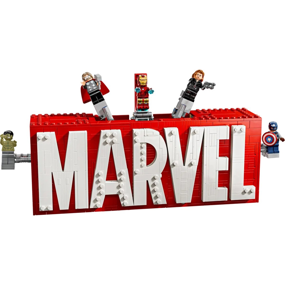 ასაწყობი კონსტრუქცია Lego 76313 Marvel, MARVEL Logo & Minifigures