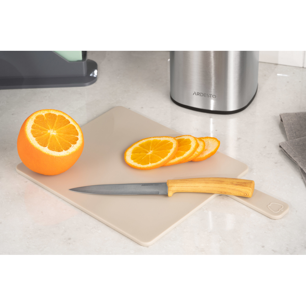 დანების ნაკრები Ardesto AR2105WD Midori, 5pcs, Knifes Set, Silver/Wood