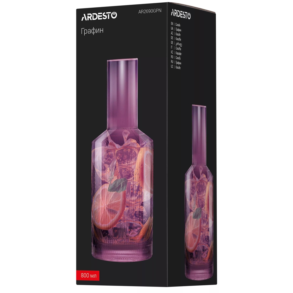 დოქი Ardesto AR2690GPN Carafe, 0.8l, Decanter, Pink