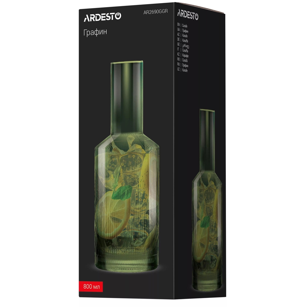 Ardesto AR2690GGR Carafe, 0.8l, Decanter, Green
