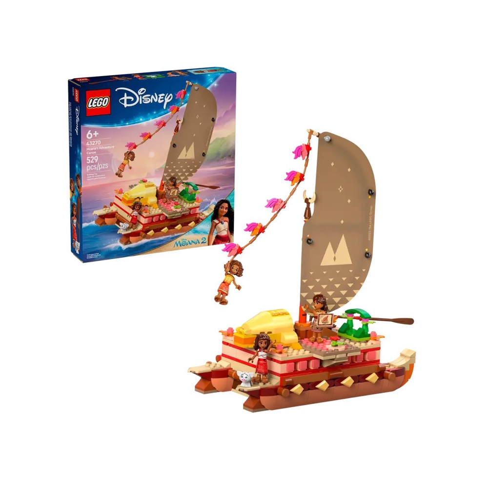 ასაწყობი კონსტრუქცია Lego 43270 Disney, Moana's Adventure Canoe