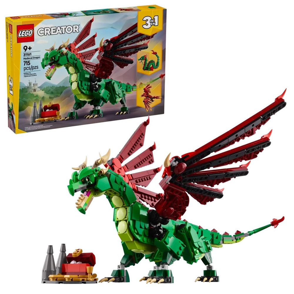 Prefabricated Construction Lego 31161 Creator 3-in-1, Medieval Dragon