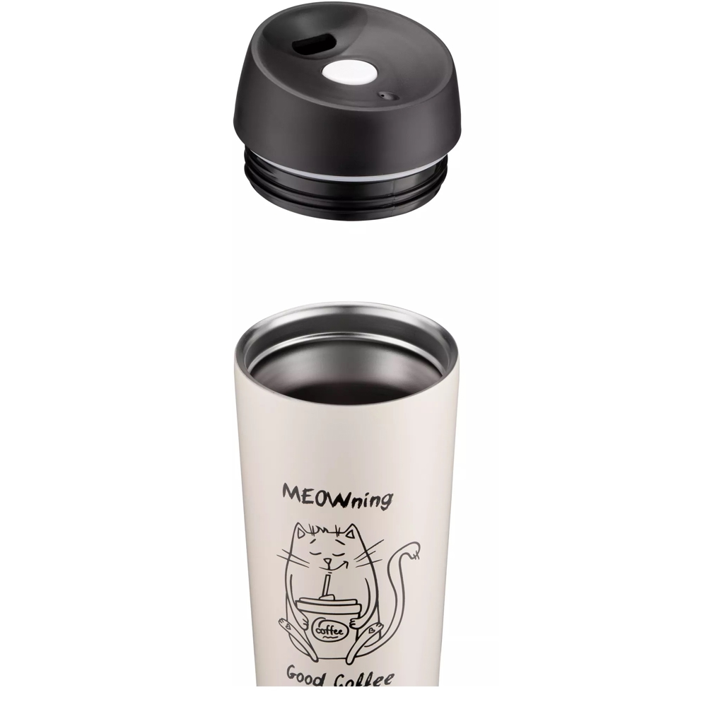 Thermos Ardesto AR2645WC Coffee Time Meowning, 0.45l, Beige