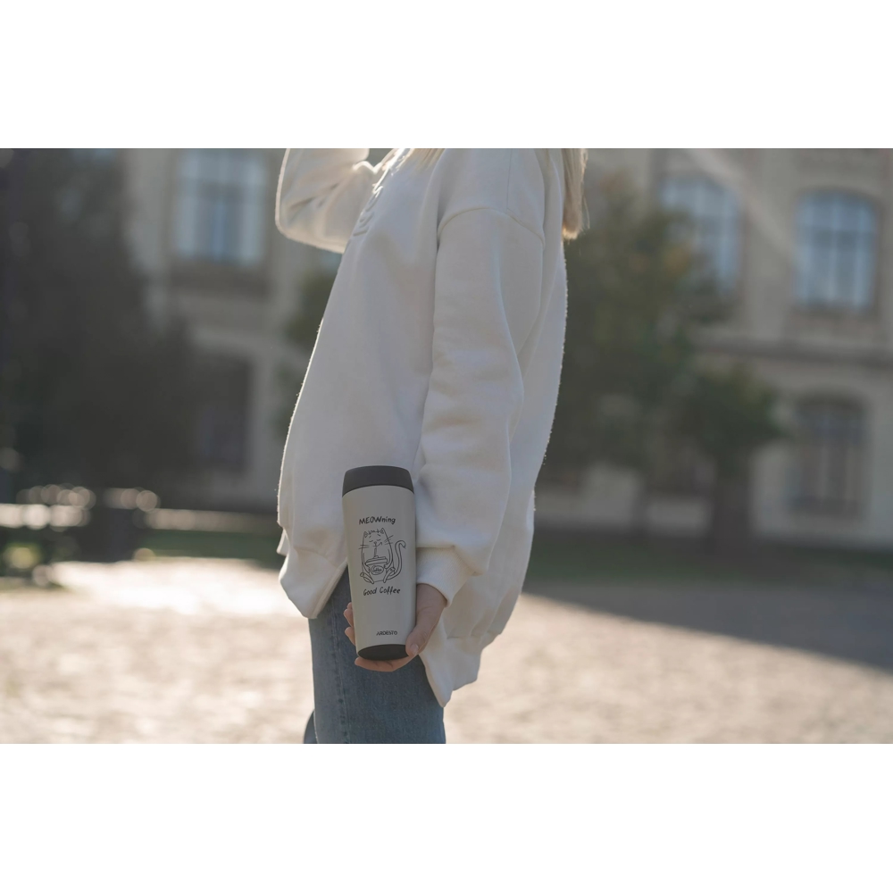 Thermos Ardesto AR2645WC Coffee Time Meowning, 0.45l, Beige