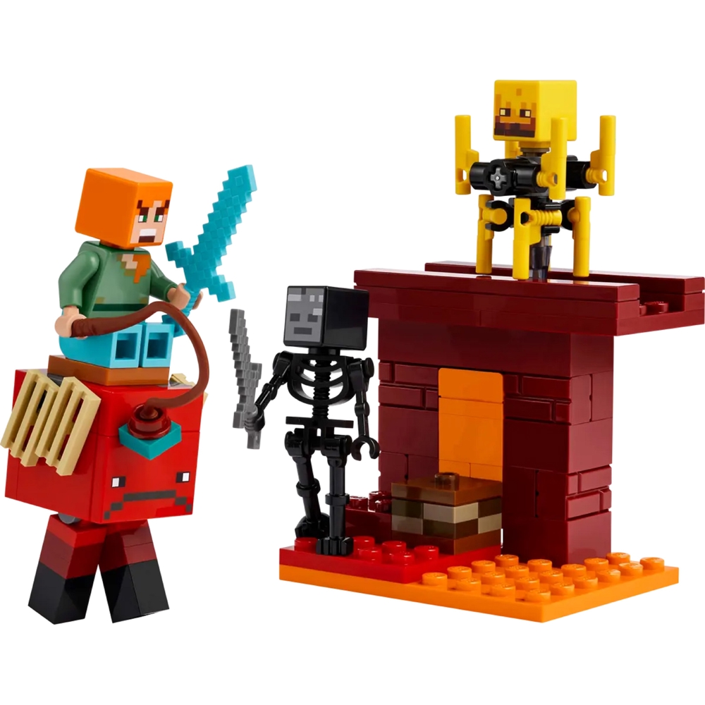 ასაწყობი კონსტრუქცია Lego 21266 Minecraft The Nether Lava Battle Set, Prefabricated Construction