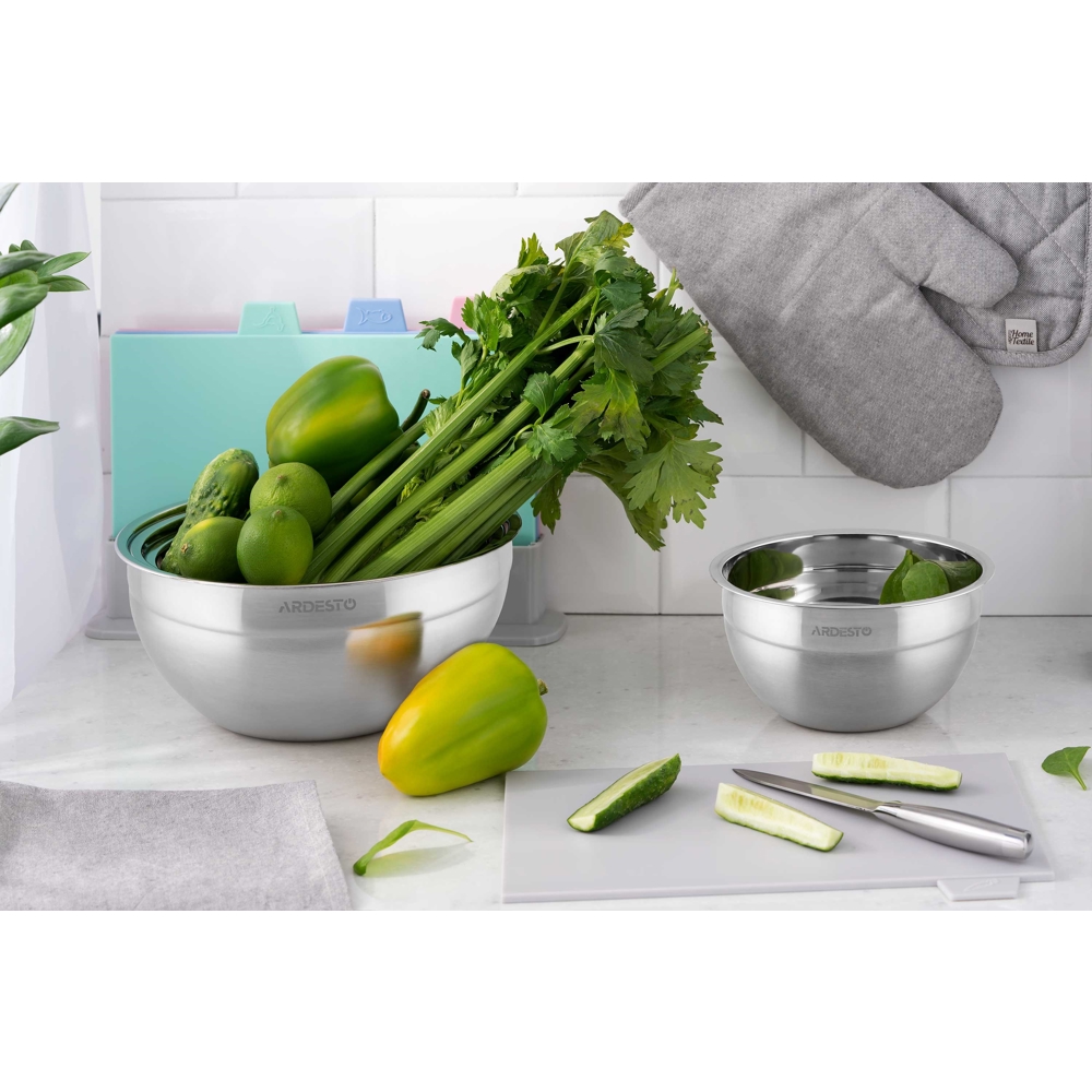 Bowl Ardesto AR1626SS Gemini, 26cm, 4L, Stainless Steel