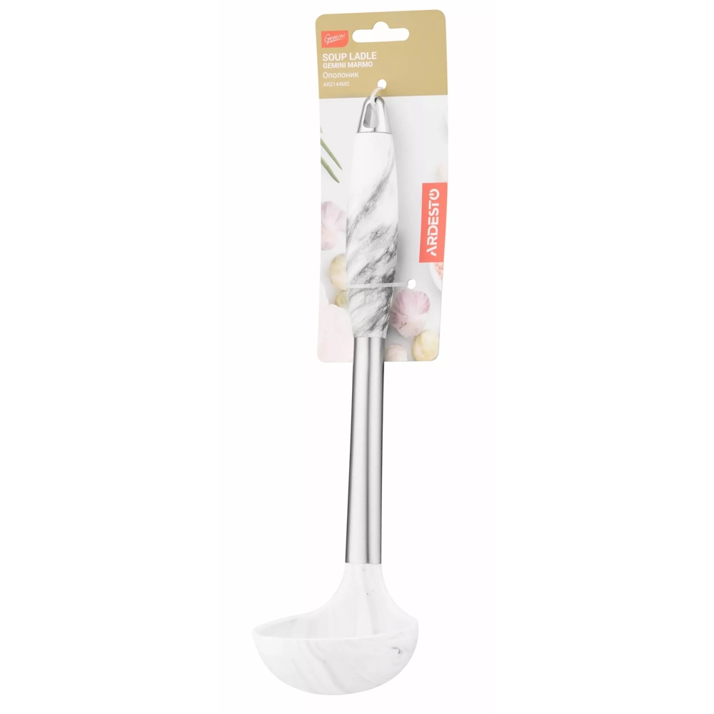 წვნიანის კოვზი Ardesto AR2144MS Gemini Marmo, Ladle, Marble