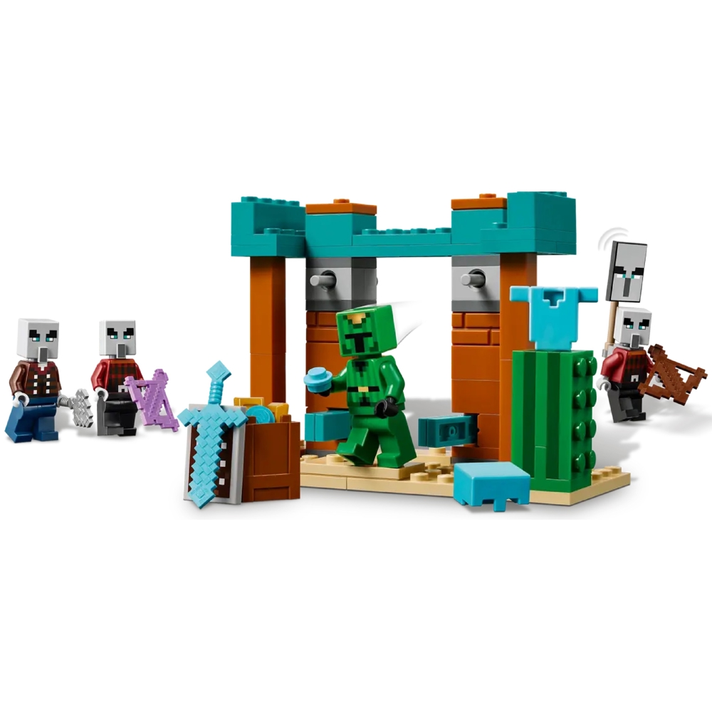 ასაწყობი კონსტრუქცია Lego 21267 Minecraft The Illager Desert Patrol Set, Prefabricated Construction