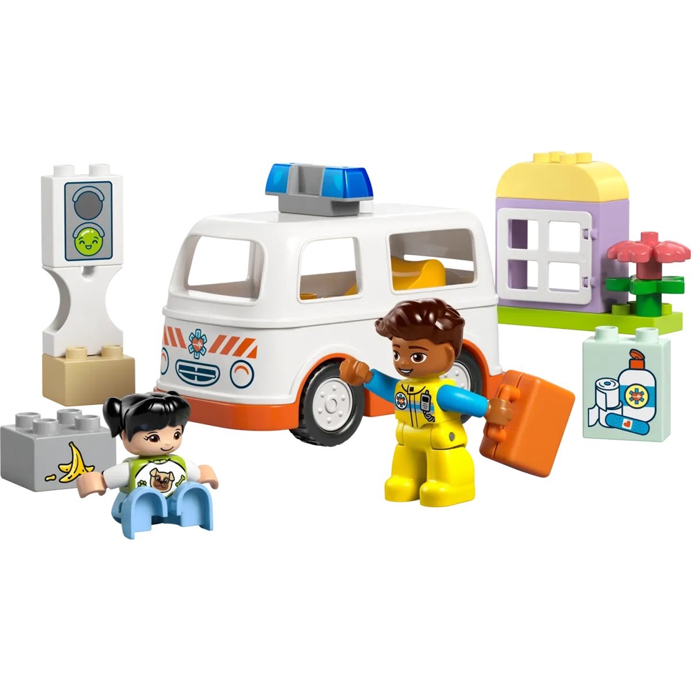 ასაწყობი კონსტრუქცია Lego 10447 DUPLO, Ambulance & Driver