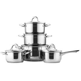 ქვაბების ნაკრები Ardesto AR1910GPS, 10pcs Cookware Set, Silver