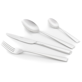 დანა ჩანგლის ნაკრები Ardesto AR0724TS Black Mars Tia, 24pcs Cutlery set, Silver