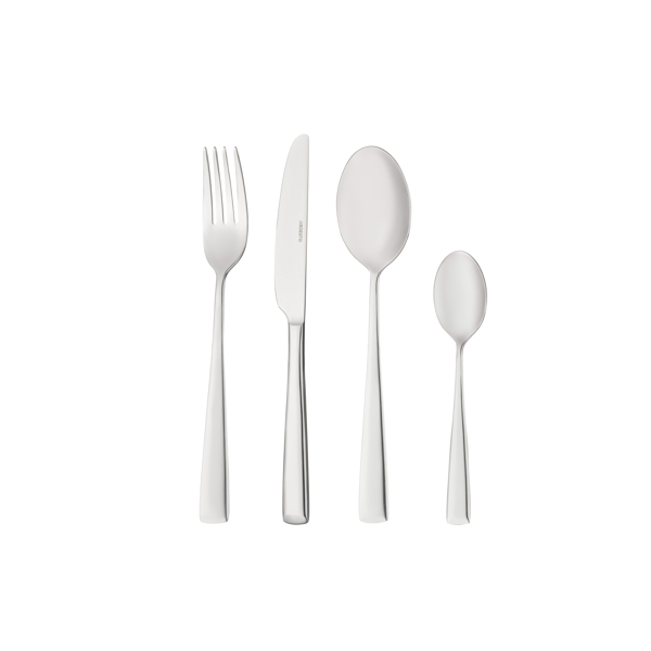 დანა ჩანგლის ნაკრები Ardesto AR0724TS Black Mars Tia, 24pcs Cutlery set, Silver