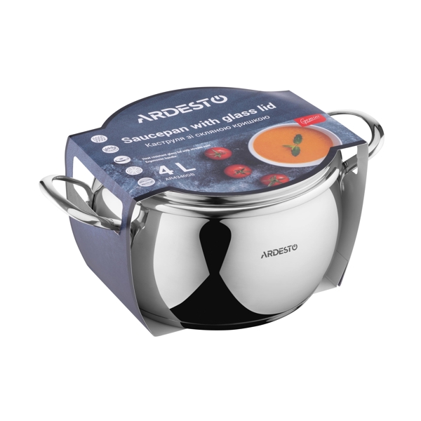 ქვაბი Ardesto AR4340GB Gemini Liguria, 4l, 20cm, Stainless Steel