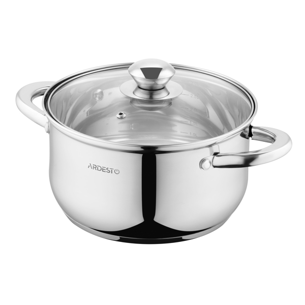 ქვაბი Ardesto AR1932GSS Gemini Gourmet Spoleto, 3.2l, 20cm, Stainless Steel