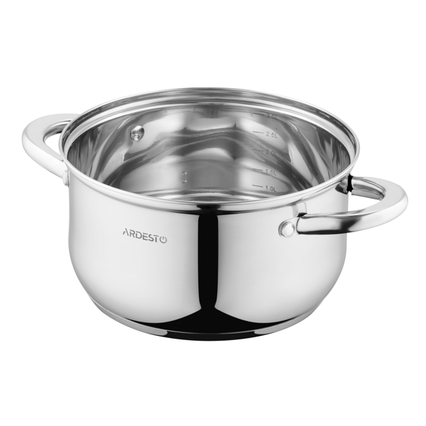 ქვაბი Ardesto AR1932GSS Gemini Gourmet Spoleto, 3.2l, 20cm, Stainless Steel