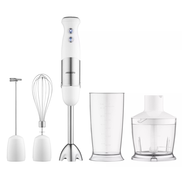 ბლენდერი Ardesto HBG-800WWHCHML, 800W, 600ml, Blender, White/Silver