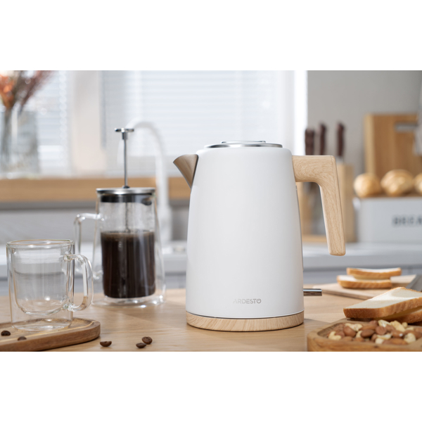 ელექტრო ჩაიდანი Ardesto EKL-F420WWD, 2200W 1.7L, Electric kettle, White