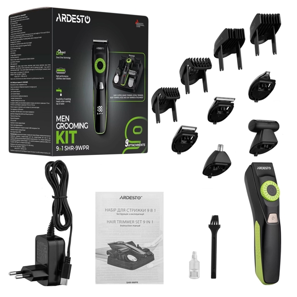 Hair Trimmer,  Ardesto SHR-9WPR, Black