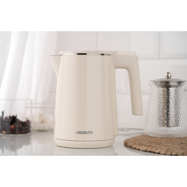 ელექტრო ჩაიდანი Ardesto EKL-F1BG, 1500W, 1L, Electric kettle, Beige