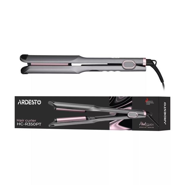 თმის სახვევი Ardesto HC-R350PT Pink Touch, 35W, Hair Curling iron, Pink/Grey