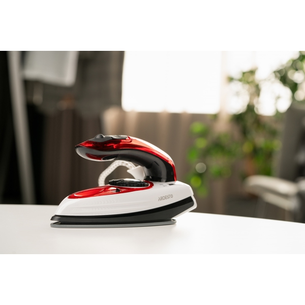 ორთქლის უთო Ardesto TI-S1200, 1000W, 70ML, Steam Iron, White/Red