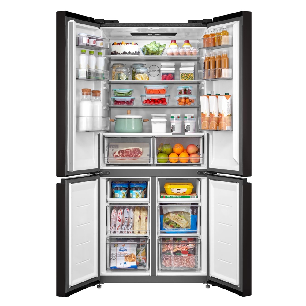 Refrigerator Midea MDRM691MIE22, 530L, A+, No Frost, Black