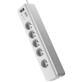 Power Strip APC PM5-FR Essential SurgeArrest, 5 Socket, White